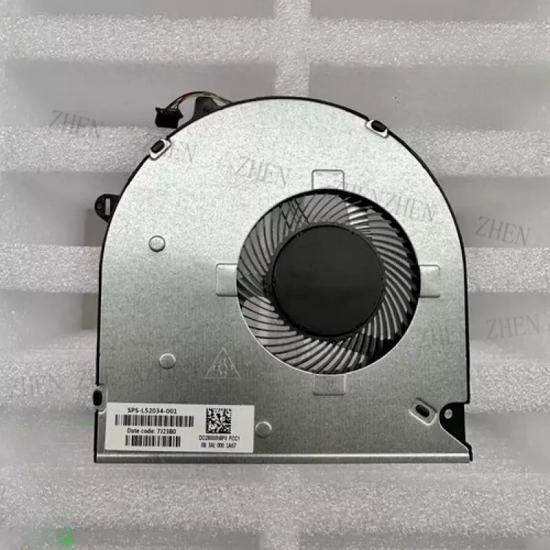 

Y Вентилятор охлаждения процессора DFS5K12114464N 4-контактный 5 В 0,5 А для HP 15-DU 15-DW 15-DY