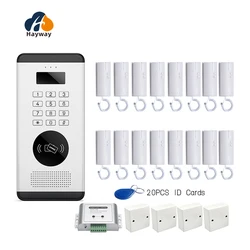 Non-Visual 12/16/24 Apartment Intercom Doorbell 2-wired Audio Door Phone Supports ID Card Password Unlocking