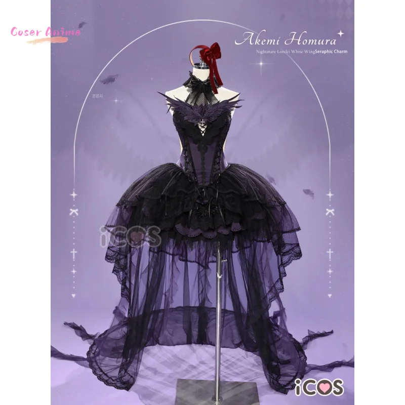 أزياء أنيمي Puella Magi Madoka Magica Akemi Homura أزياء تنكرية موحدة لحفلات الهالوين للنساء والرجال دعائم كرنفال