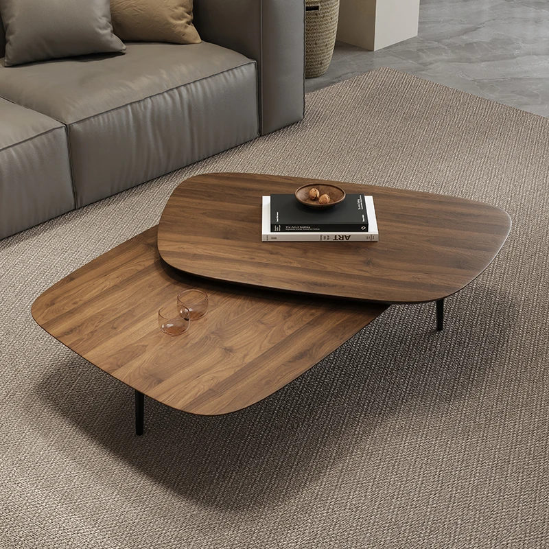 

Clear Tray Luxury Coffee Table Kawaii Unique Modern Wood Nordic Side Table Living Room Balcony Mesa Auxiliar Home Furniture