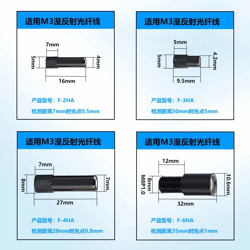 KEYENCE F-6HA Faseroptischer Sensor M3 Fokussierobjektiv