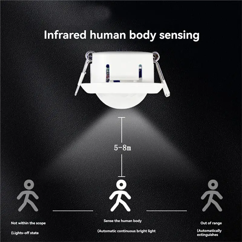【CYBER MONDAY】LED And Ceiling For Incandescent Energy-Saving Light PIR Motion Sensor Switch AC85-265V Delayed Automatic Control