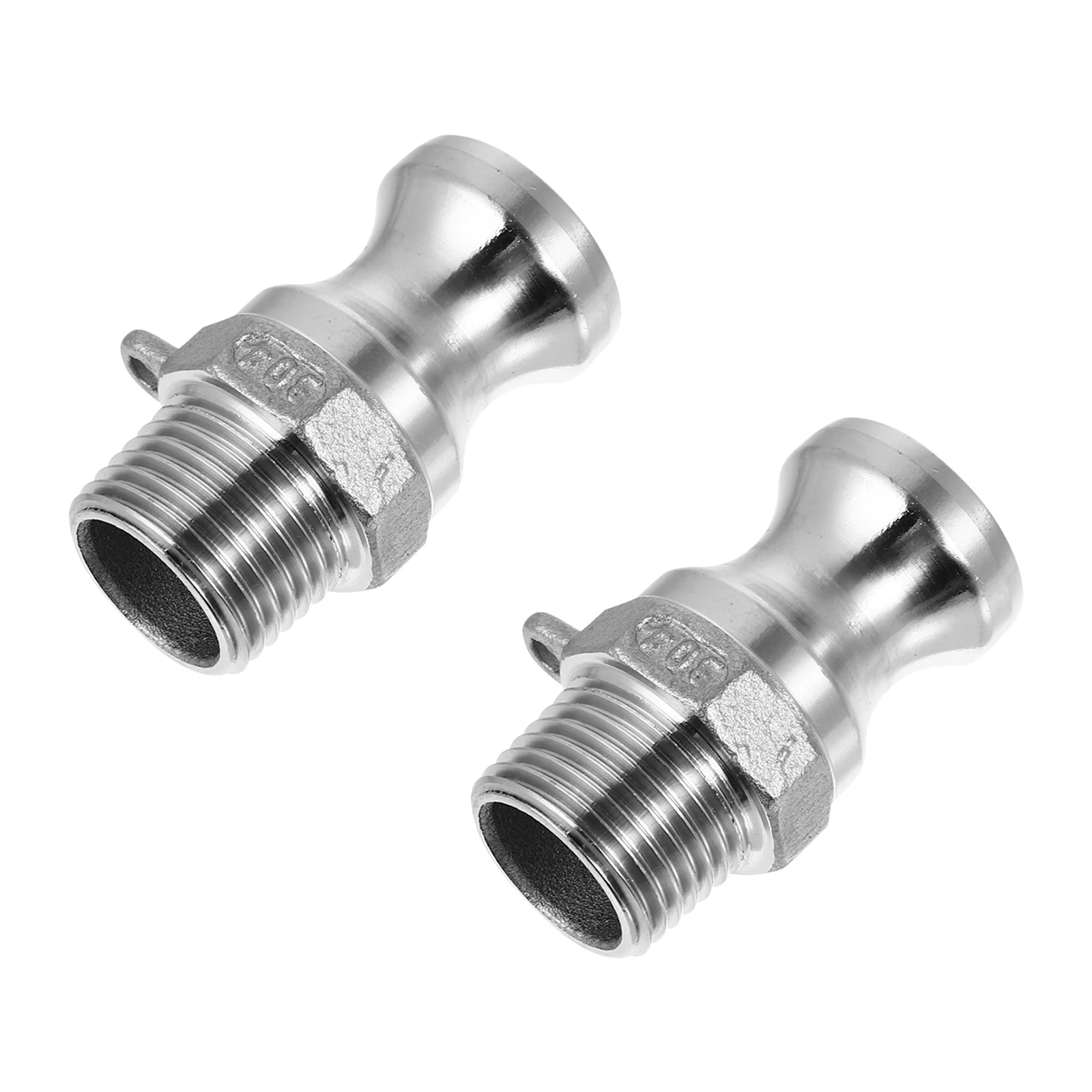 

2pcs Stainless Steel Type F Cam Groove Male Adapter For Hose Pipe Connection Industrial Water Transfer Systems Fitting Tube