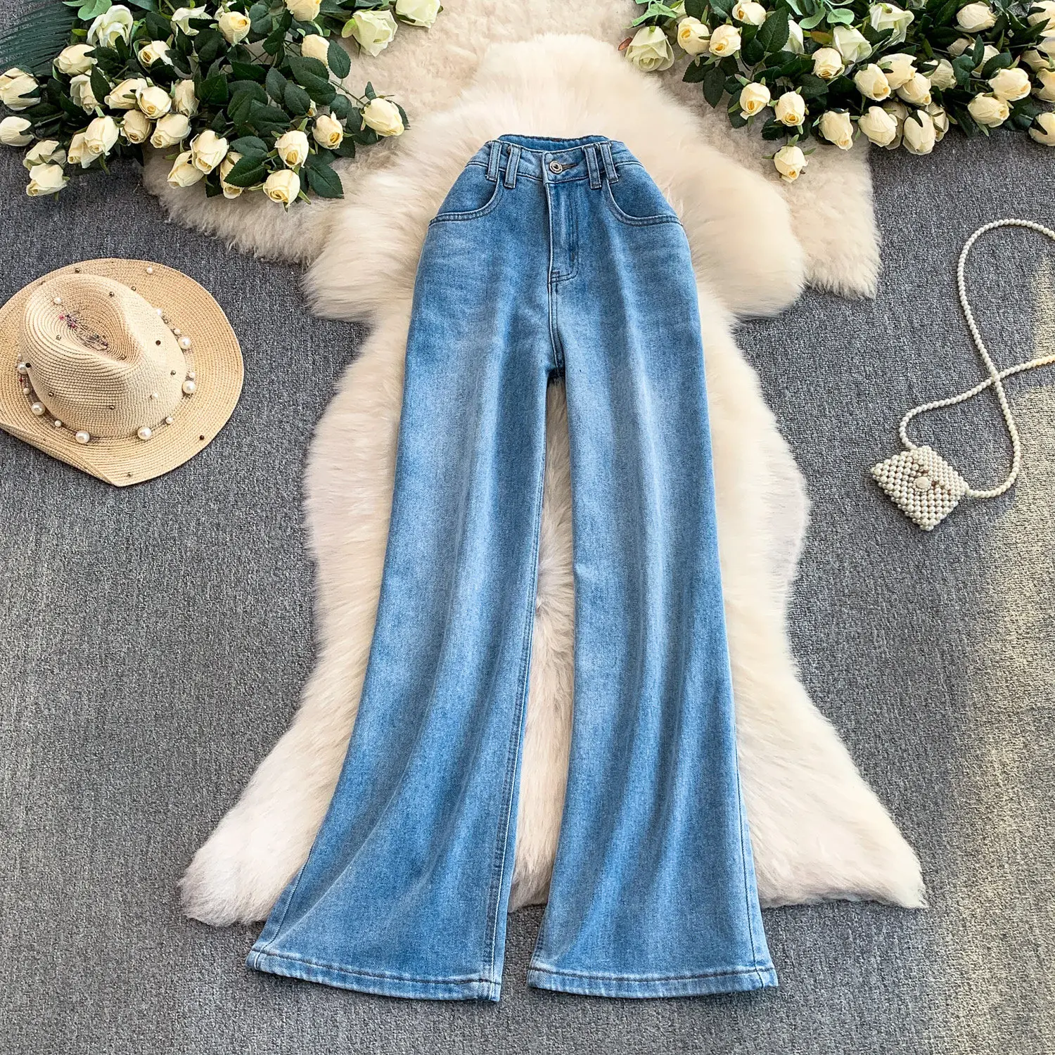 

Повседневные женские элегантные базовые тонкие винтажные брюки с высокой талией, модная осенне-зимняя женская одежда