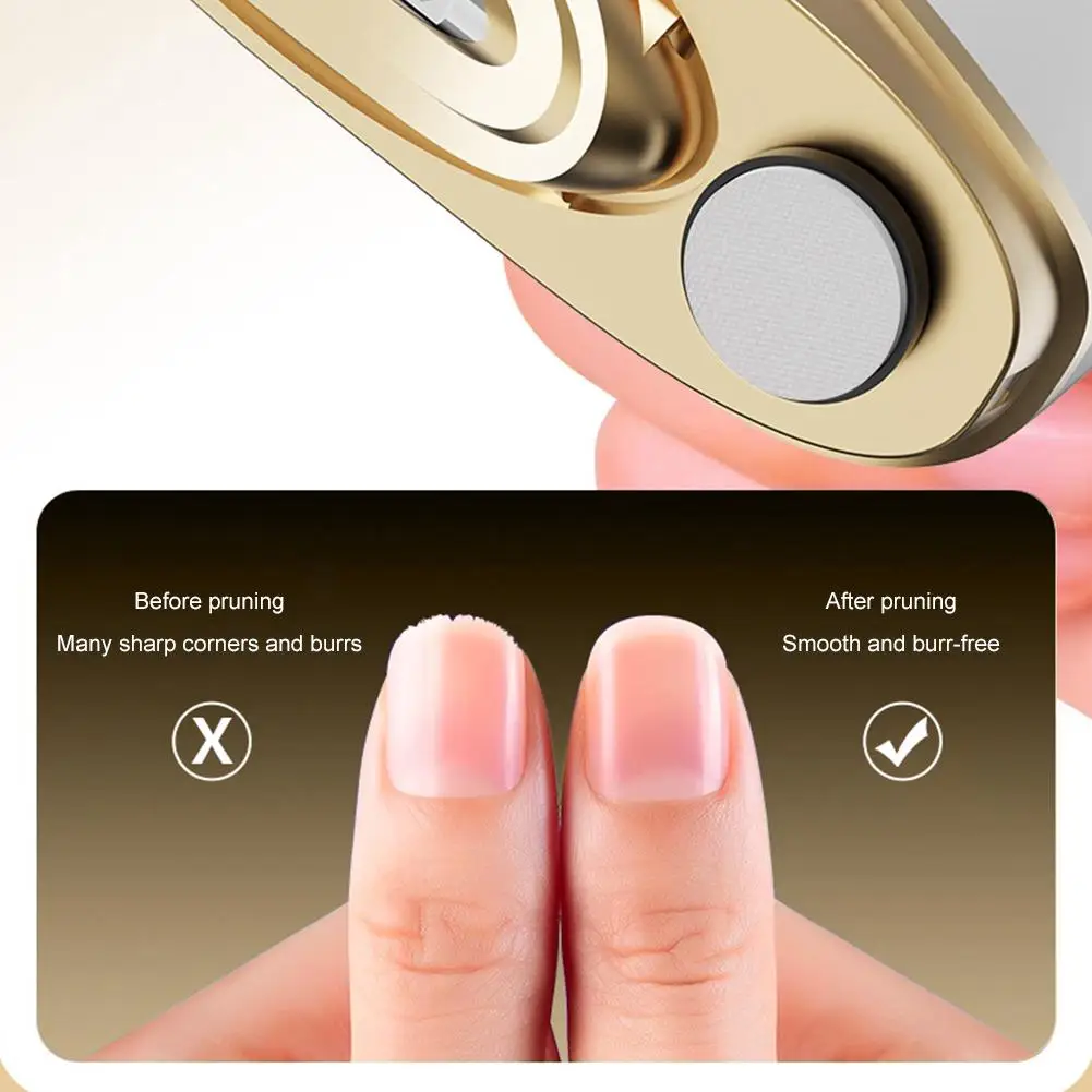 ماكينة قص الأظافر الكهربائية مع ماكينة قص الأظافر الآمنة المضادة للقرصة لصالونات الأظافر الفنية، للاستخدام المنزلي، عملية سهلة قابلة لإعادة الشحن