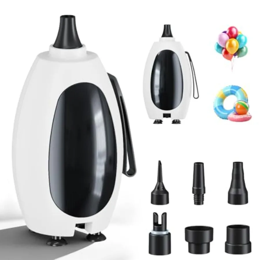 

Электрический насос для шаров 3-в-1: портативный электрический воздушный насос для надувных изделий, латексных, фольгированных и майларовых шаров, быстрая накачка.