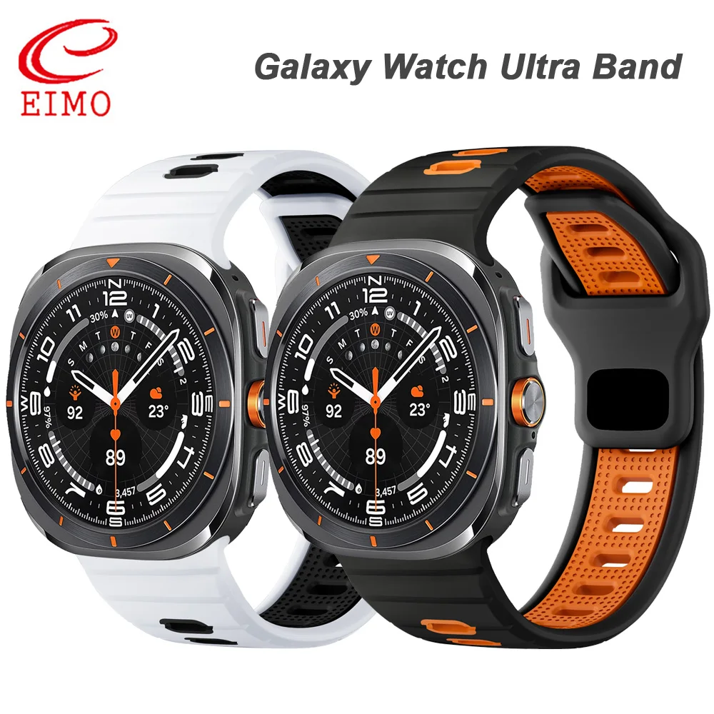 Silicone Strap for Samsung Galaxy Watch Ultra Band 47mm Two-tone Breathable Sport Bracelet Galaxy Watch Ultra 47mm Accessories