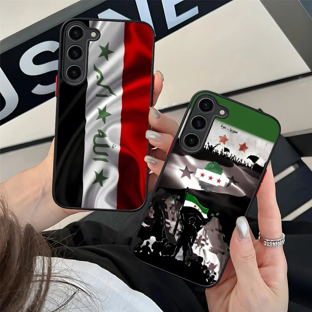 Syria Flag Silicone Mobile Phone Case for Samsung Galaxy S26 S25 S24 S23 S22 S21 Plus FE Ultra Colorful Cover