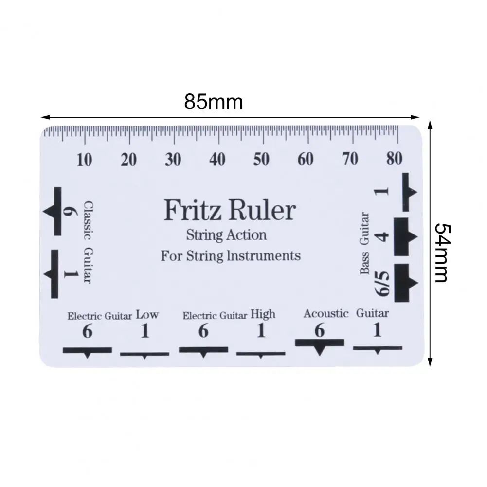 Guitar Neck Ruler String Action Ruler for Guitar Accurate Portable PVC Gauge Guitar Neck Ruler