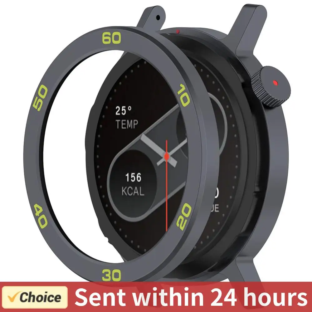 

Metal Bezel Ring Replacement Case Cover Ring Tempered Glass Protective Flim Metal Watch Bezel for CMF Watch Pro 2 Smartwatch