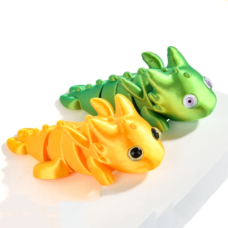 

3D Printing Salamander Figures Multi-joint Movable Simulation Animal For Home Desktop Ornament Kids Gift Landscape Decoration