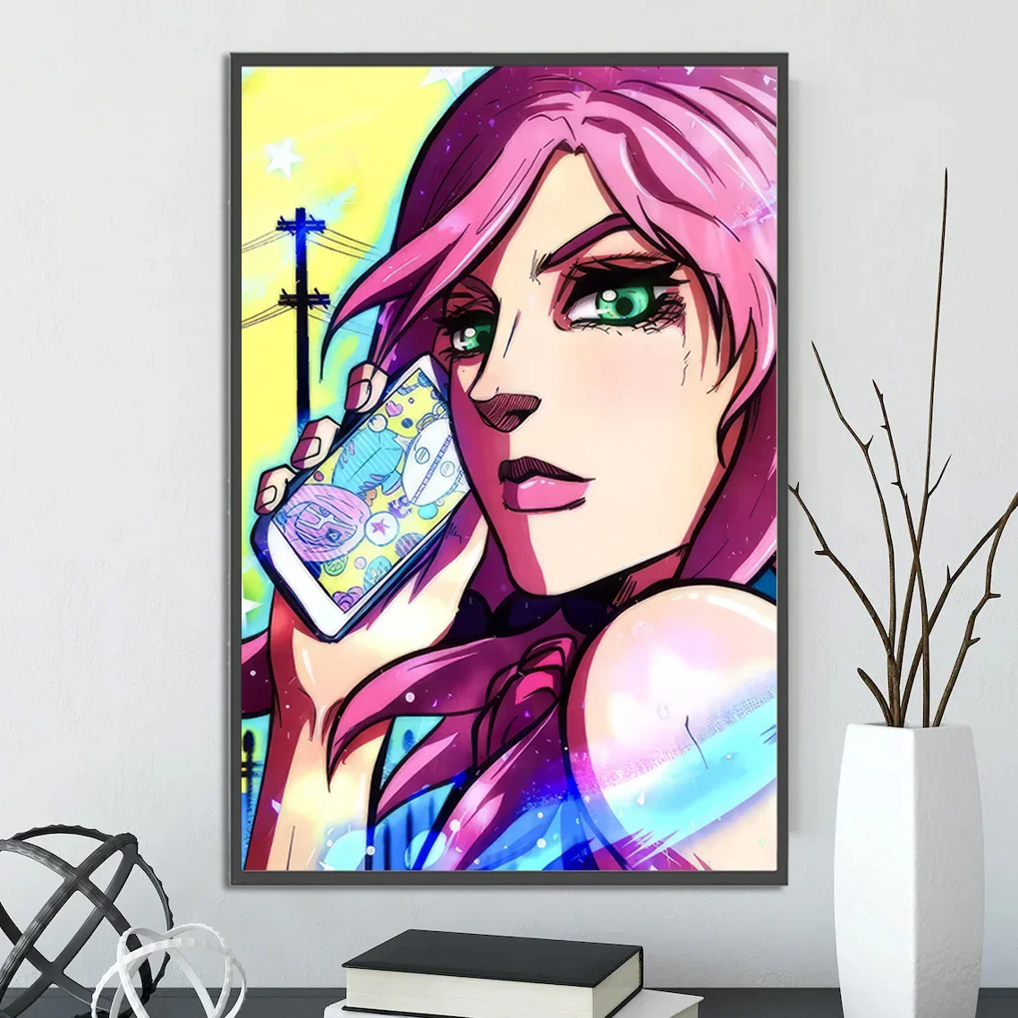 Anime JOJO Bizarre Adventure Self-adhesive Poster Wallpaper Figures Home Decoration Painting Wall Art Bedroom Cartoons Gift