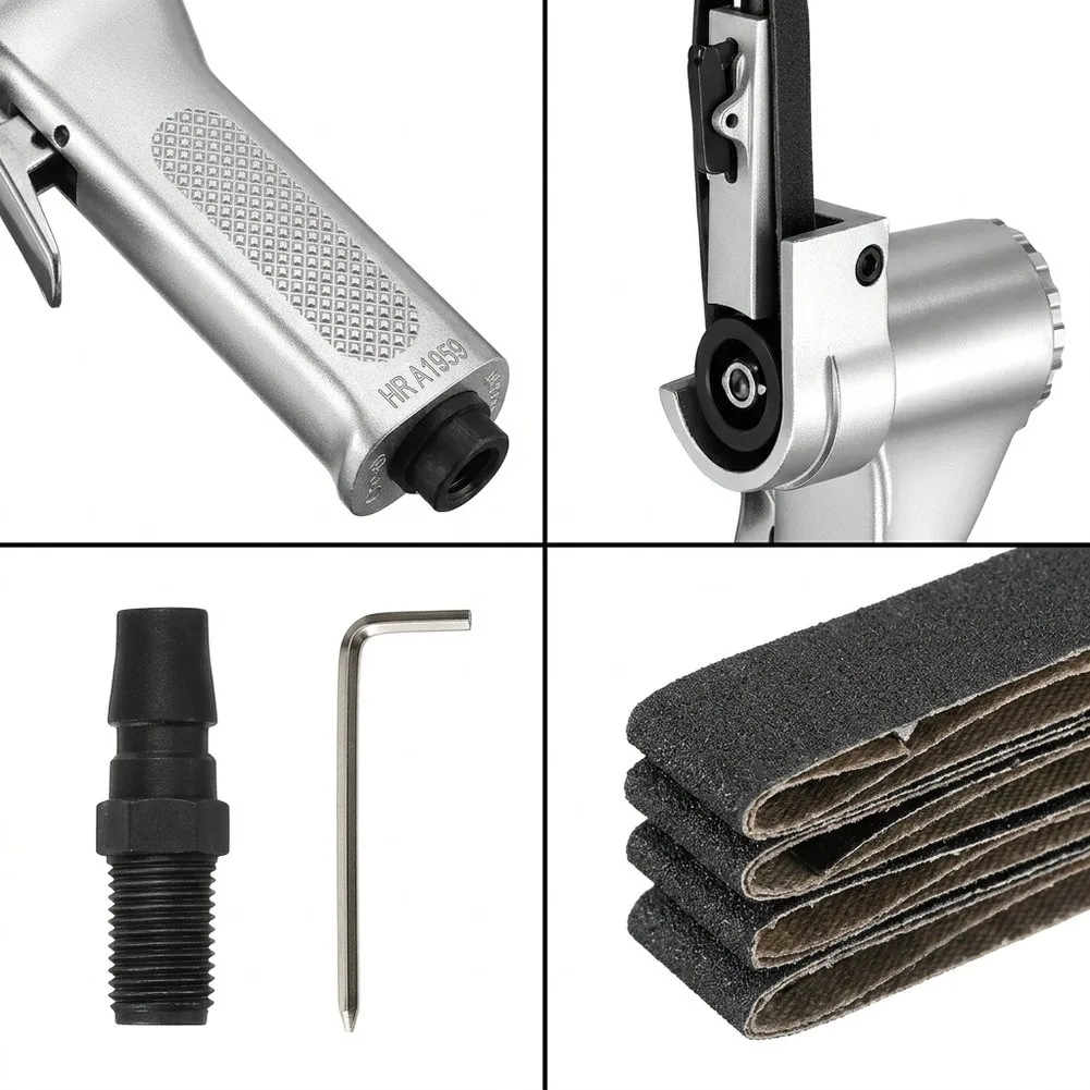 Air Powered Belt Tool for Metal Restoration and Wood Prep 16000 RPM with Consistent Air Pressure Driven Performance
