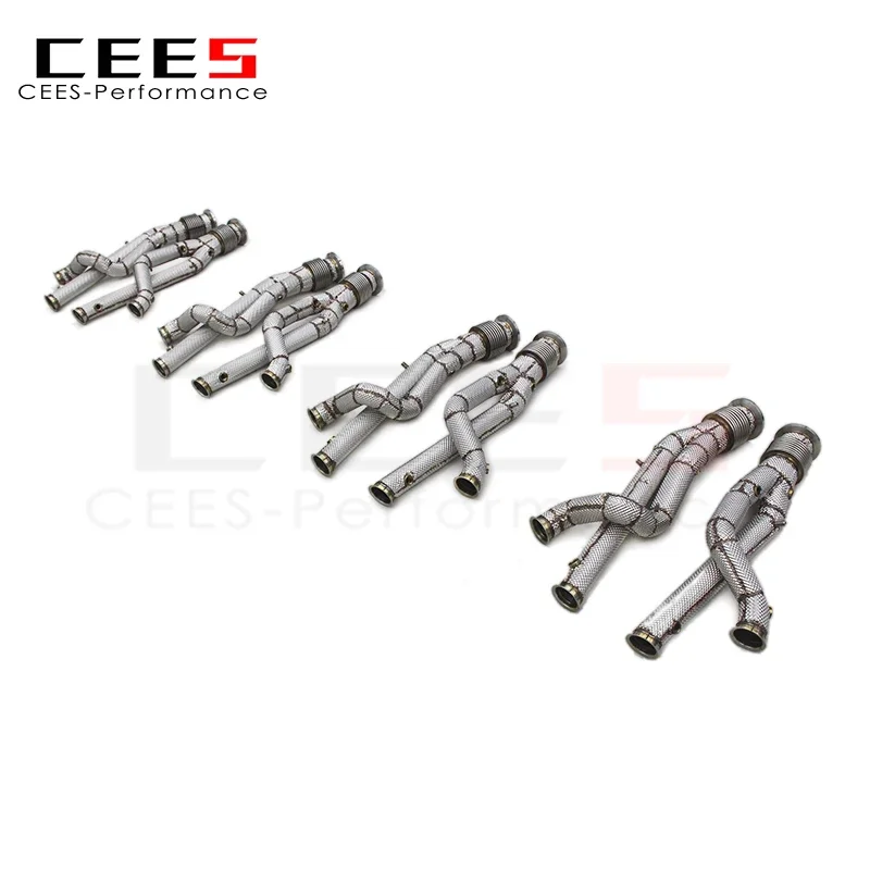 CEES Exhaust Performance Downpipe Catalytic Converter Catless Downpipe Without Catalyst  for Lamborghini Aventador SVJ 2011-2019