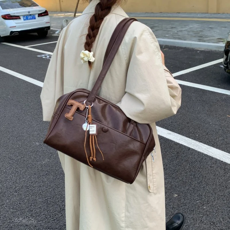 

Роскошная женская винтажная кожаная сумка, модная пригородная элегантная женская повседневная модная сумка через плечо