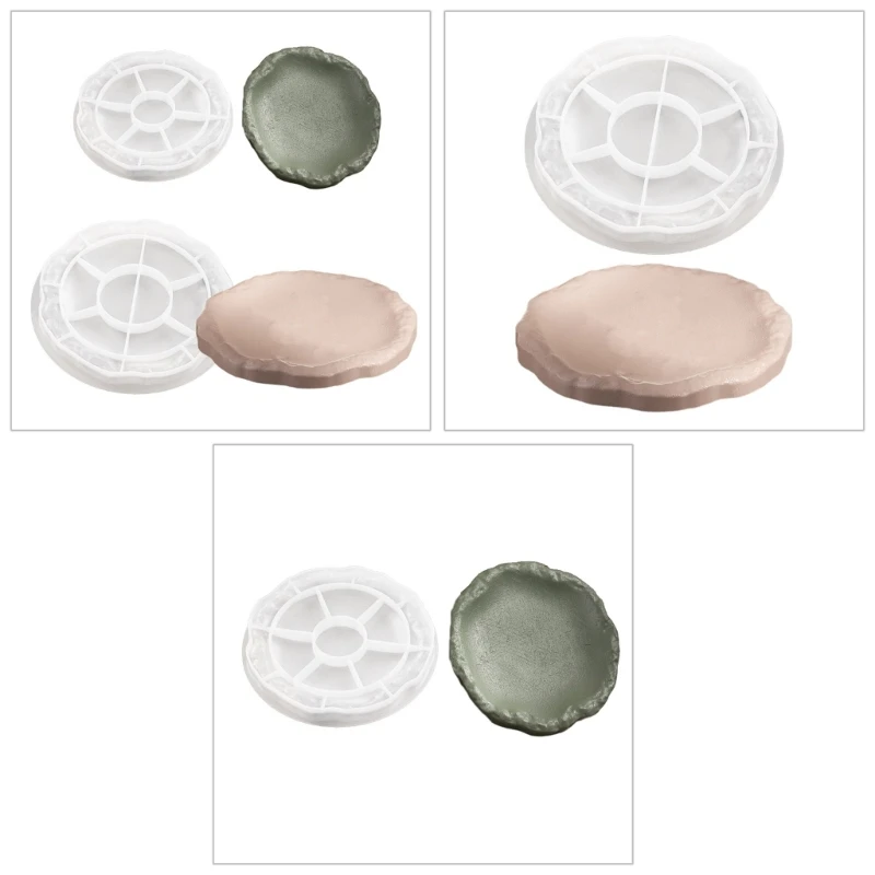 

Rock Storage Tray Silicone Mold Jewelry Display Tool Epoxy Resin Molds Cup Gypsum Plasters Mould DIY Craft