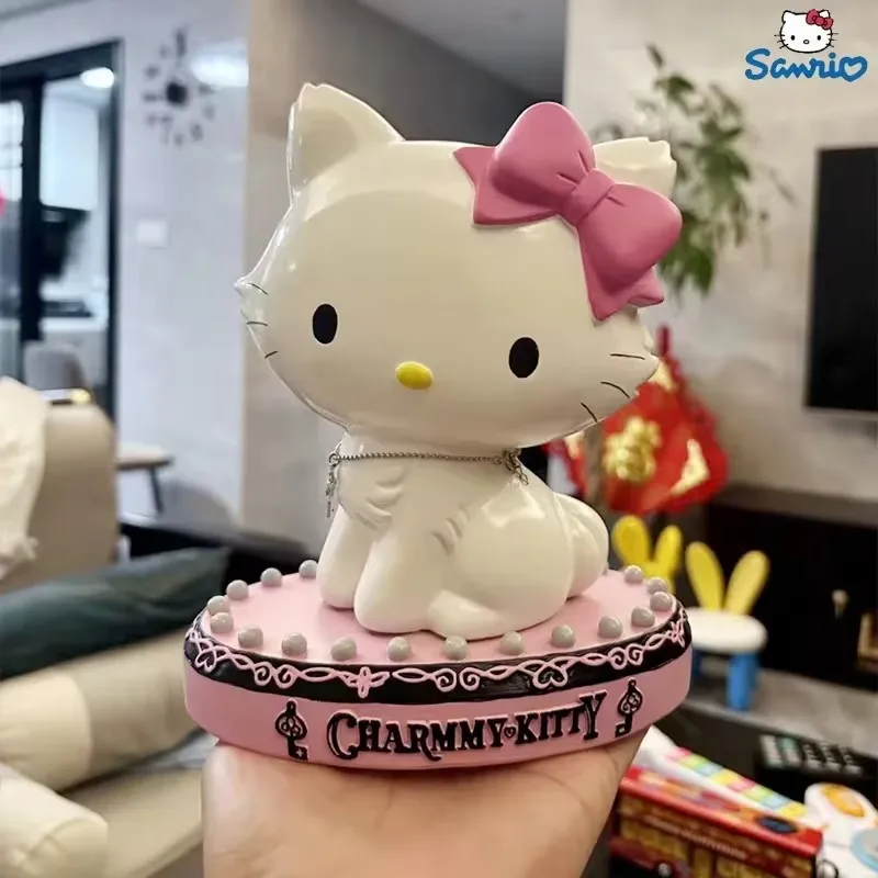 Sanrio Charmmy Kitty Resin Bank Money Box Saving Coin Money Box Toy Cartoon Home Creative Ornament For Kids Birthday Xmas Gift