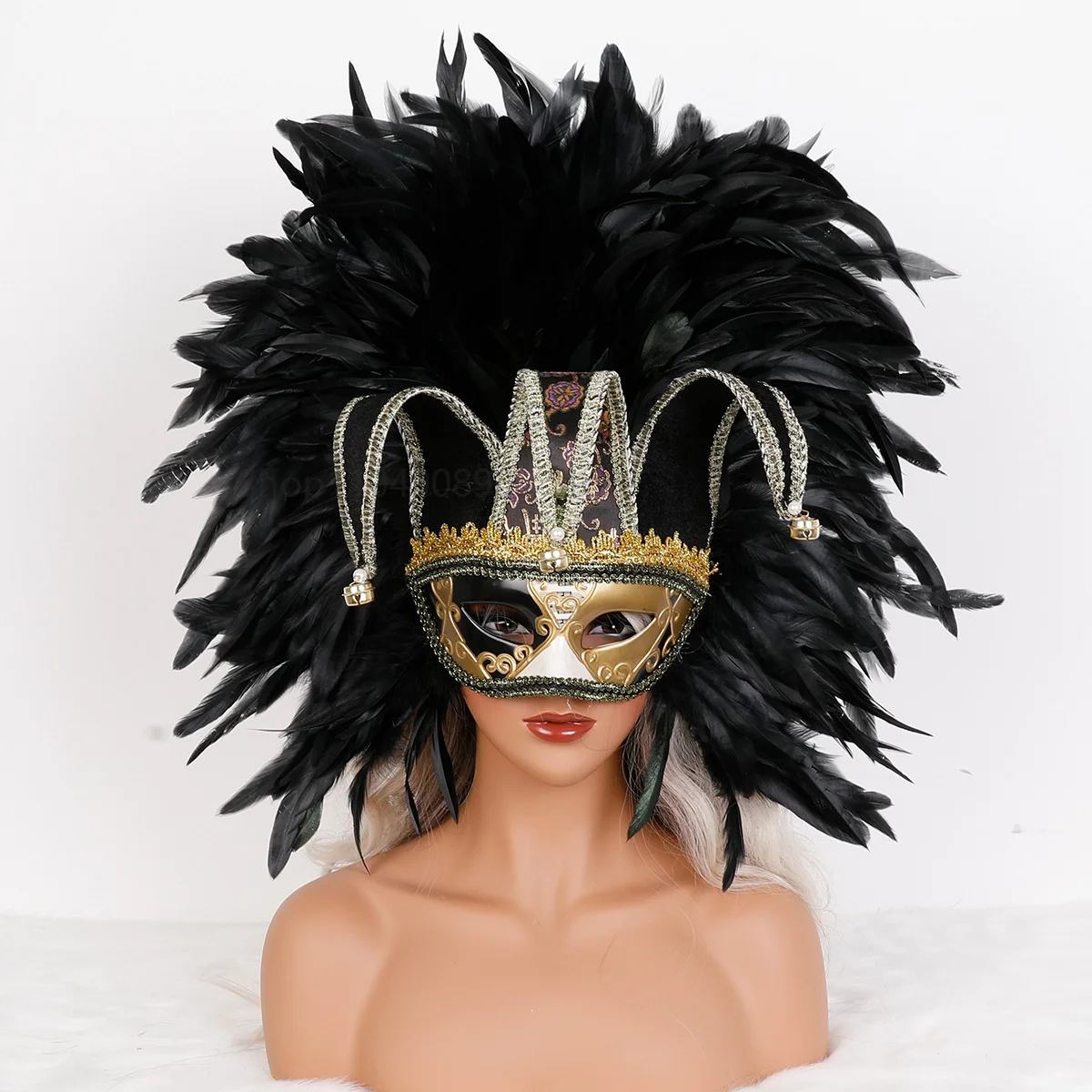 Carnival Masquerade Feather Mask Adult Party Accessories Stage Costumes Performance Photography Fashion Show Props