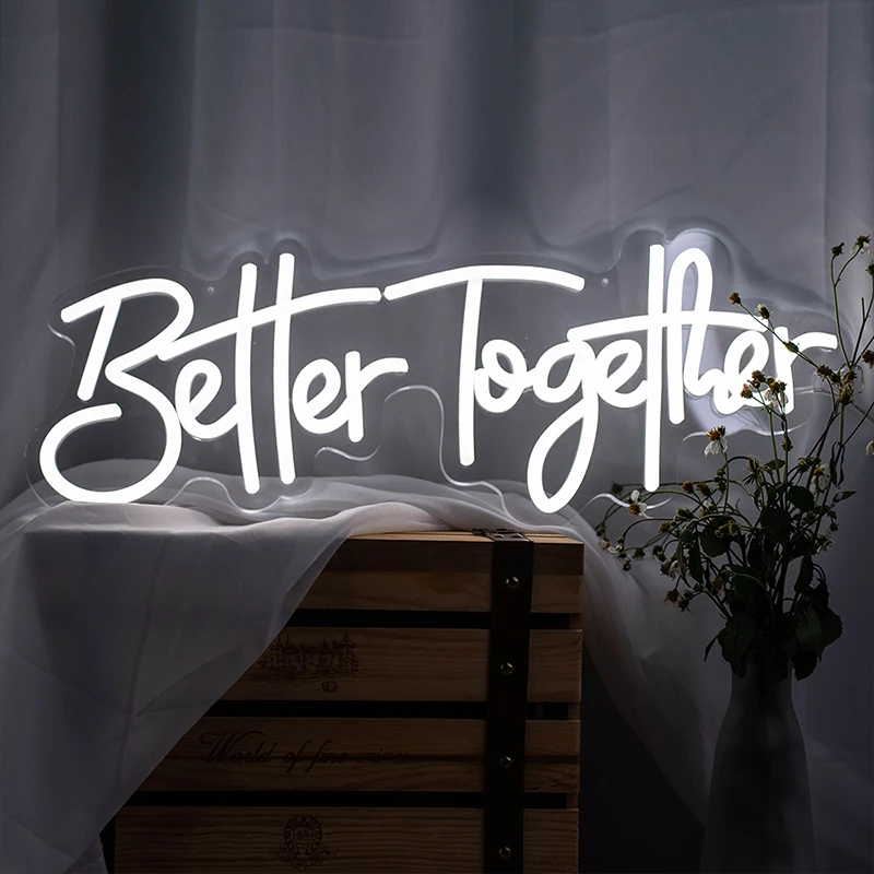 Better Together LED Neon Sign Indoor For Wall Lights Party Wedding Shop Bar Window Restaurant Birthday Decoration