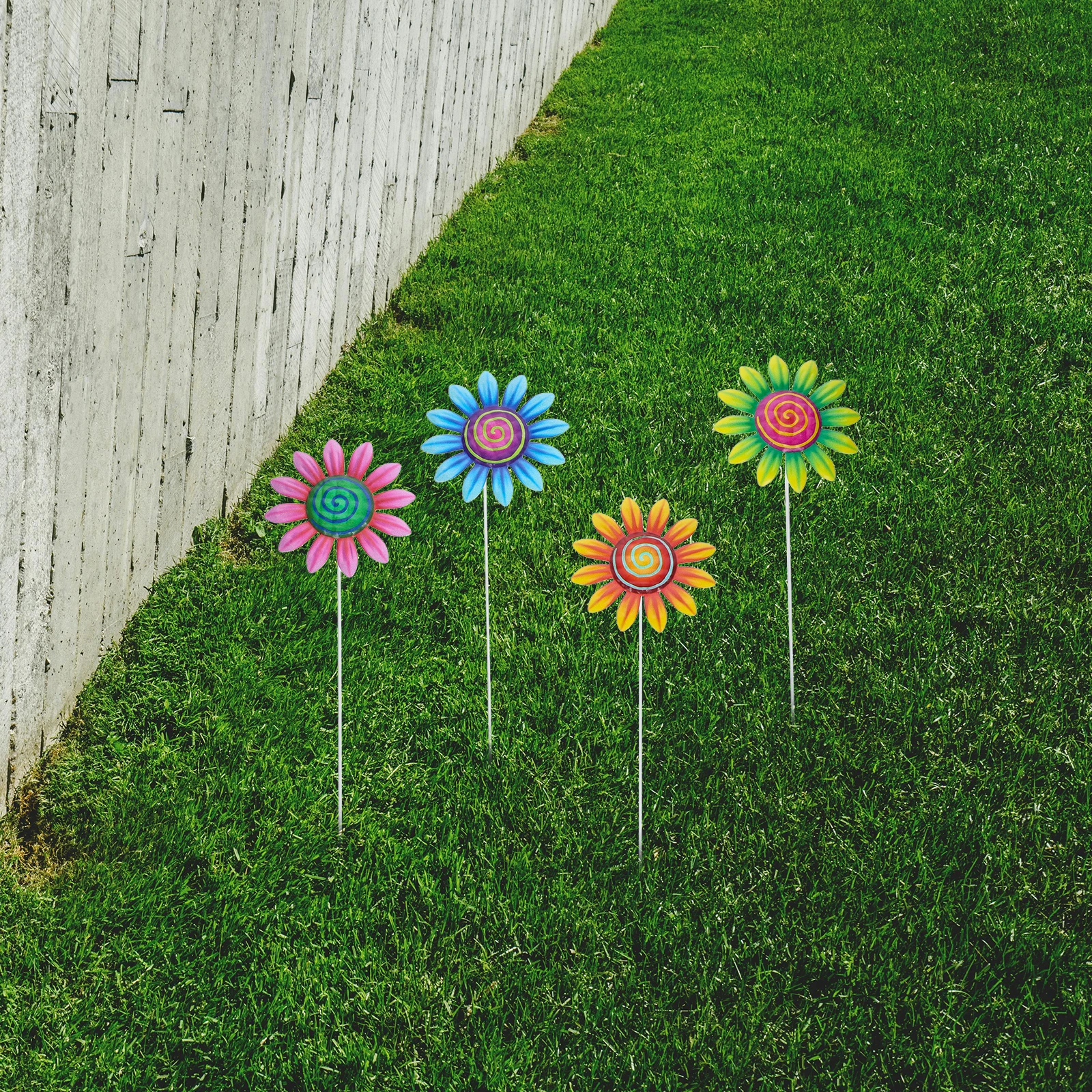 

Solar Flowers Outdoor Garden Sunflower Plugin Decorative Fence Stake Office Decorations