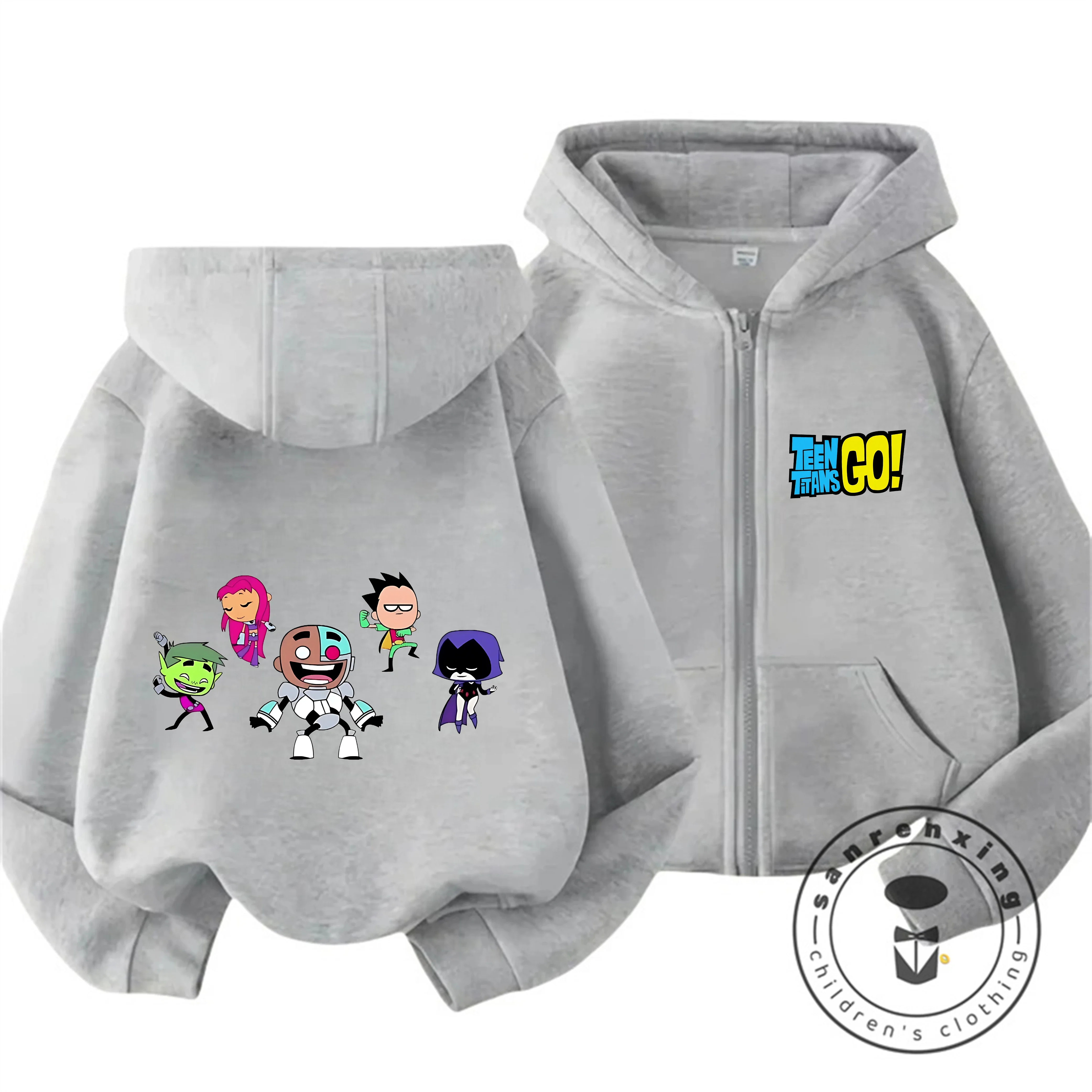 

Футболка с изображением супергероев из мультфильма Teen Titans Go, детская футболка с круглым вырезом для детей от 3 до 14 лет, милый стильный топ для лета и улицы