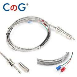 WRNT-01 1m 2m 3m 5m 7m Bayonet M8*1.25 K Type  J Compression Spring shielded wire Thermocouple Temperature Sensor