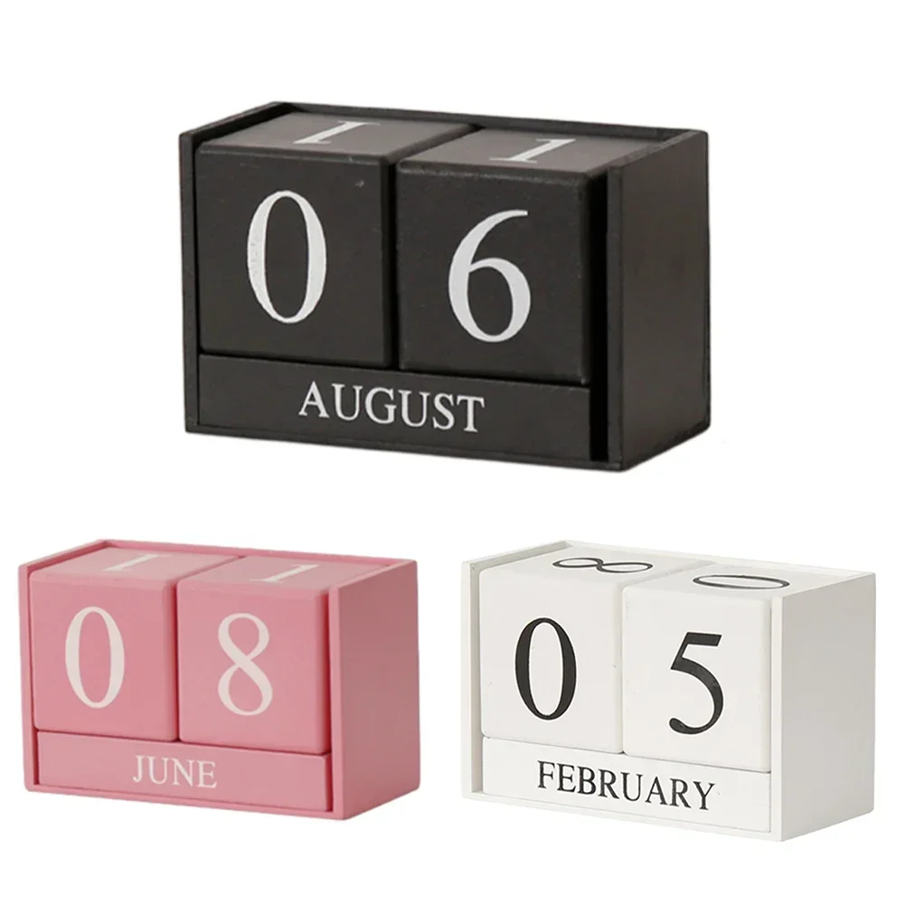 

Wooden Block Calendar Ornaments Calendar Calendar Block Desktop Desk For Home Decoration Festival Wedding Decor