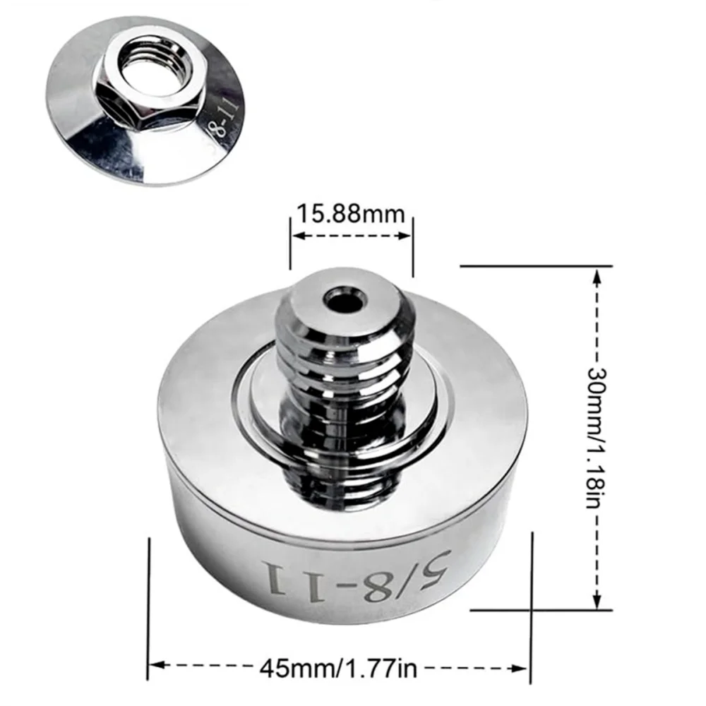 Angle Grinder Adapter Set 2 Pieces with 5/8 11 Pull Ring Flange Nut Compatible with XLOCK for Secure Locking and Tool Conversion