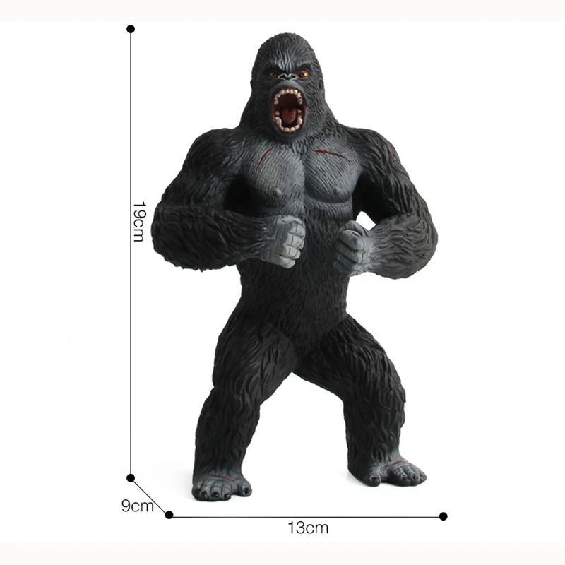 King Kong Gorilla Action Toys Figures Orangutan Cartoon Figurines Collection Model Big Chimpanzee Animal Dolls Boy Children Gift