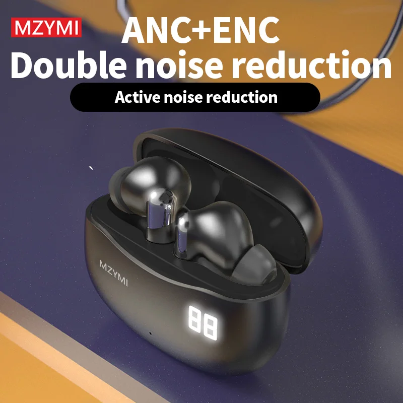 

MZYMI E3B ANC+ENC Bluetooth5.3 Earphones Wireless In Ear Earbuds HiFi Touch Screen Noise Reduction Headphones With Microphone