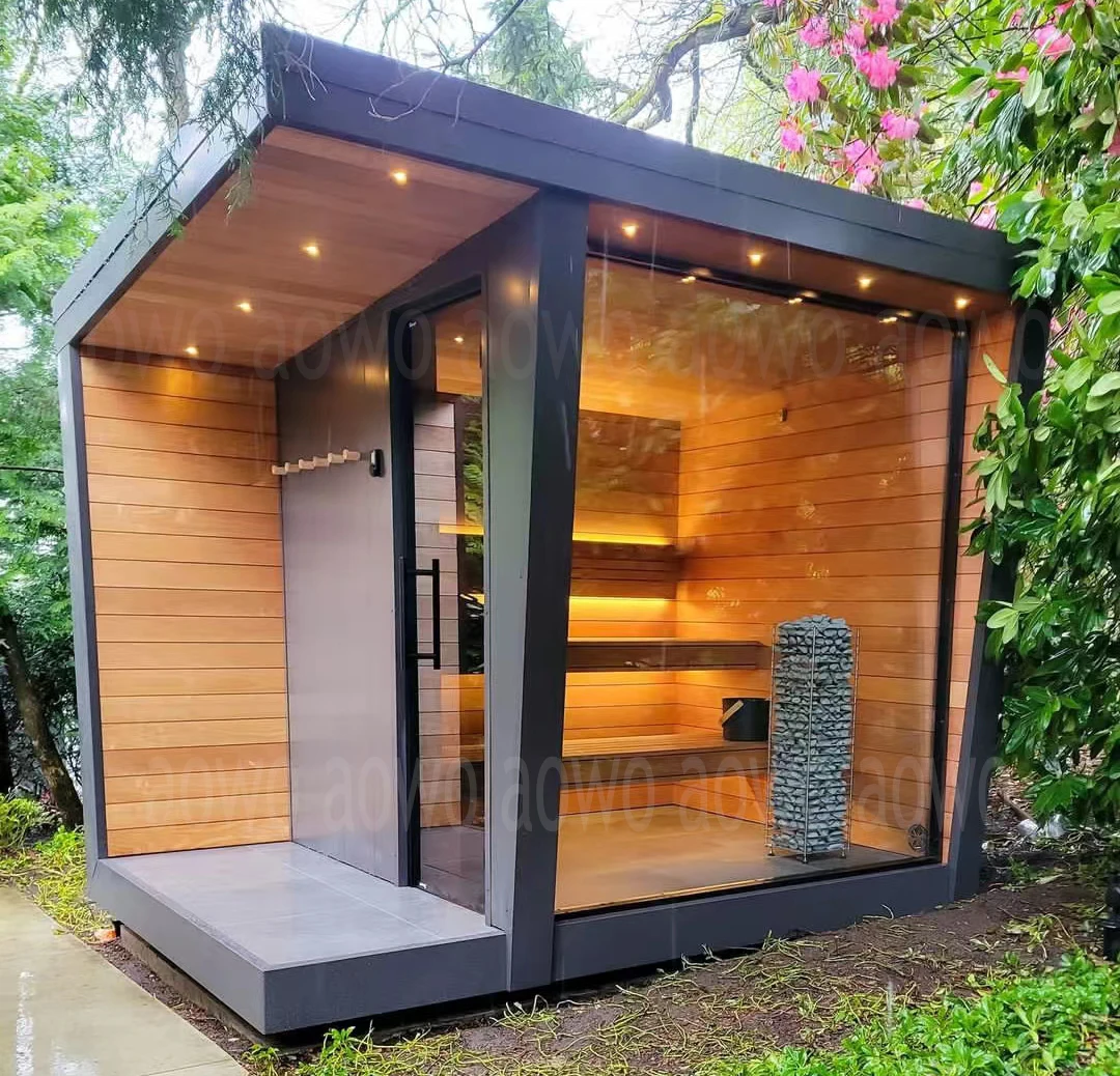 

Cedar Sauna Spa Korper Einfach Mit Dressing Outdoor Black Color Sauna Spa Corpo Facile Da Costruire Waterproof Sauna Roof