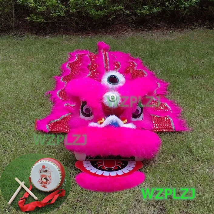 Upmarket 12 بوصة 2-5 سن الأسد الرقص مع طبل زي مهرجان الأداء هدية الدعائم تقليد حفلة كرنفال المرحلة #3