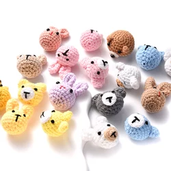 1Pc Handmade Crochet Animal Mixed Felt Ball DIY Charm Newborn Care Accessories Necklace Pacifier Chain Set Toy
