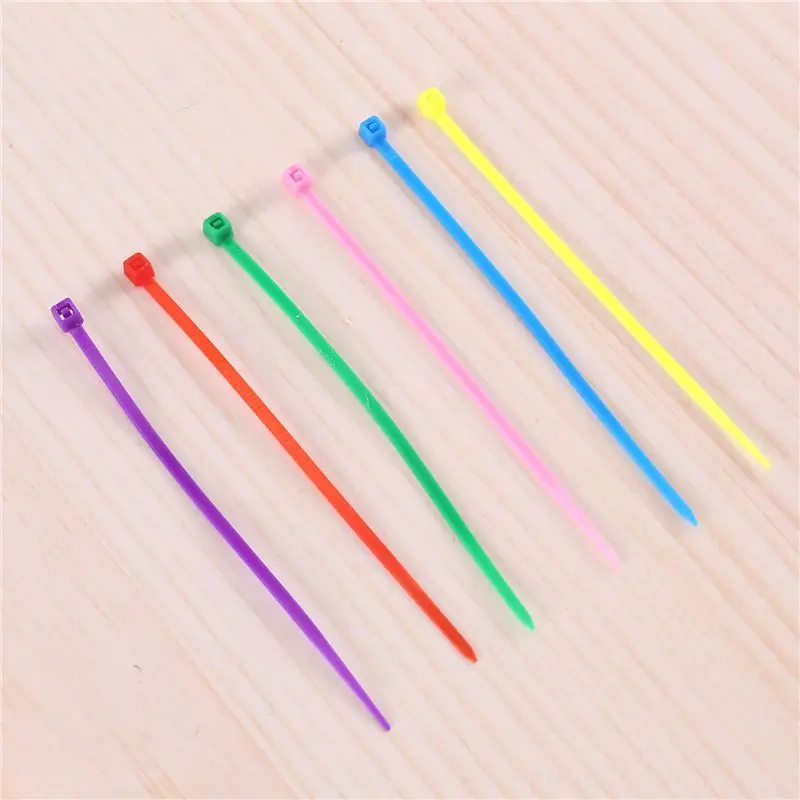 GTBL 600 Pieces (100 Per Color) Small Colored Zipper Ties 4Inch Multicolor Zipper Ties For Decorating Mesh Garland Supplies