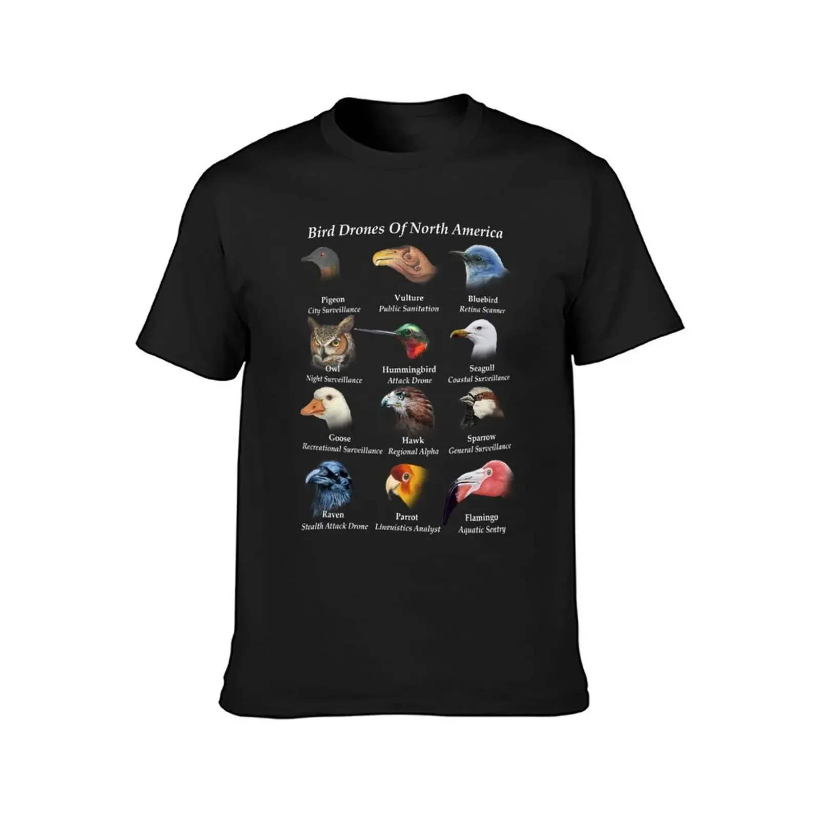 Bird Drones Of North America - Funny Bird Watching Birdwatcher, Cute Field Guide For Bird Lovers T-Shirt