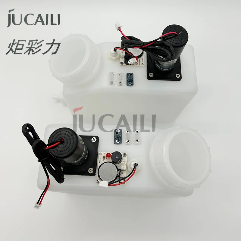 Jucaili 1500ml eco ink uv ink tank cartridge with air filter with stirring motor with alarm White Inks Sub Tank UV Bulk CISS