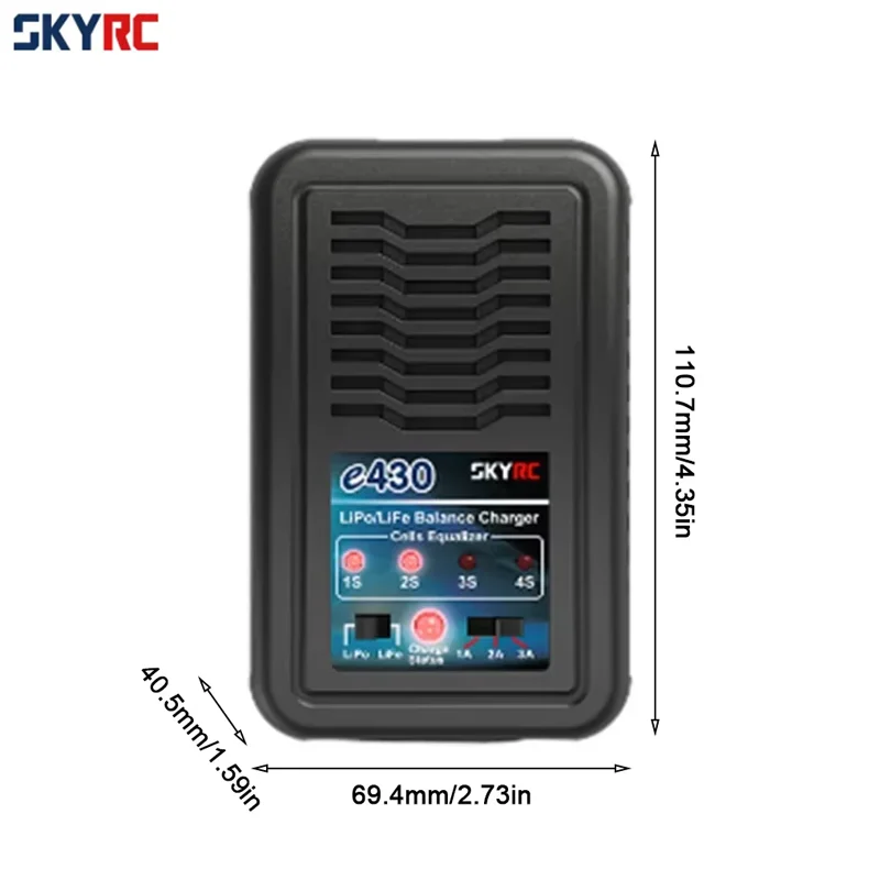 SKYRC E430 Зарядное устройство переменного тока 30 Вт 3A AC100-240V 2S 3S 4S для радиоуправляемого автомобиля Drone FT010 FT011 Лодка Lipo Balance Battery