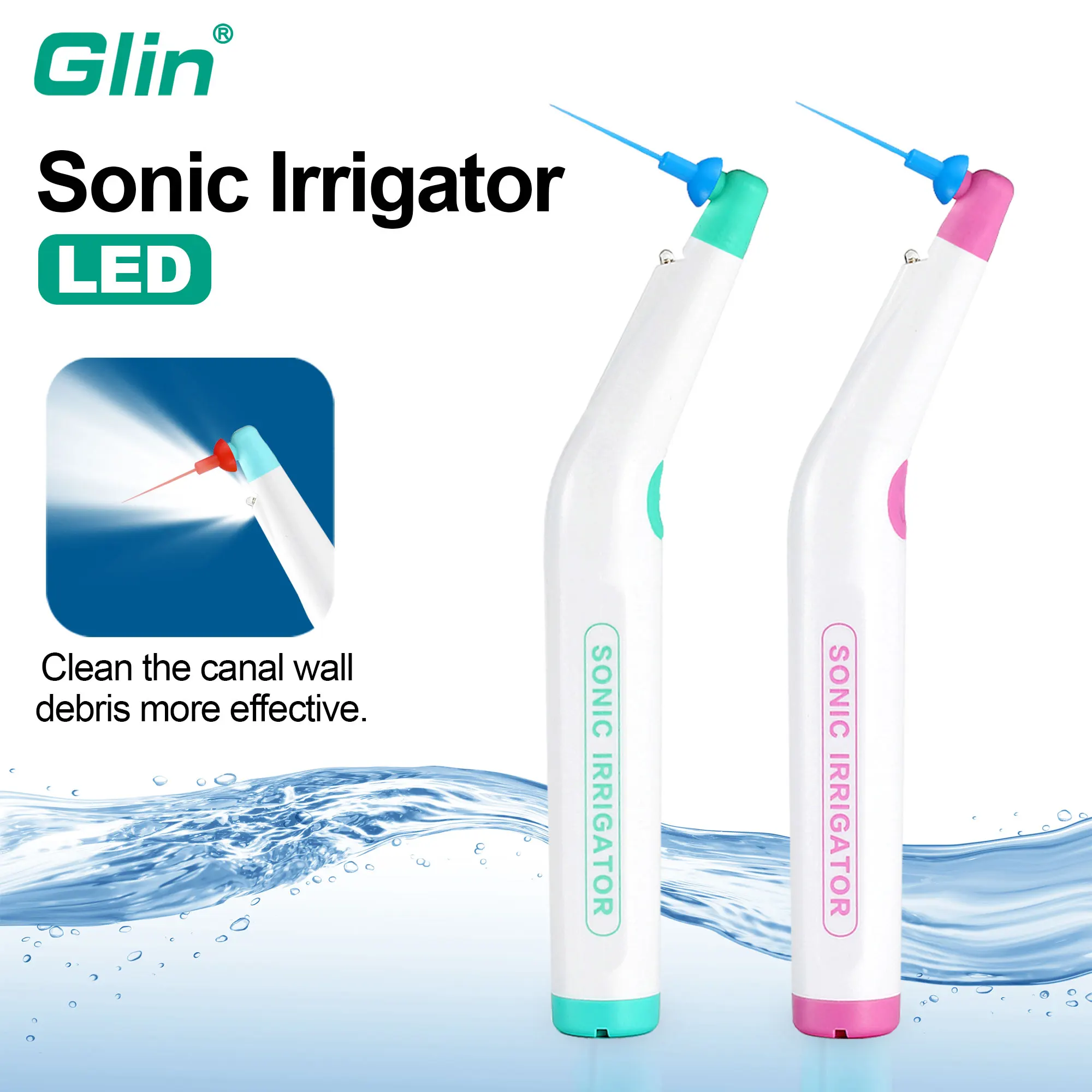 Glin 90pcs Tips Root Canal Dental Endo Cleaning Equipment Sonic Irrigator Endondontic Files Sonic Activator Dental Instrument