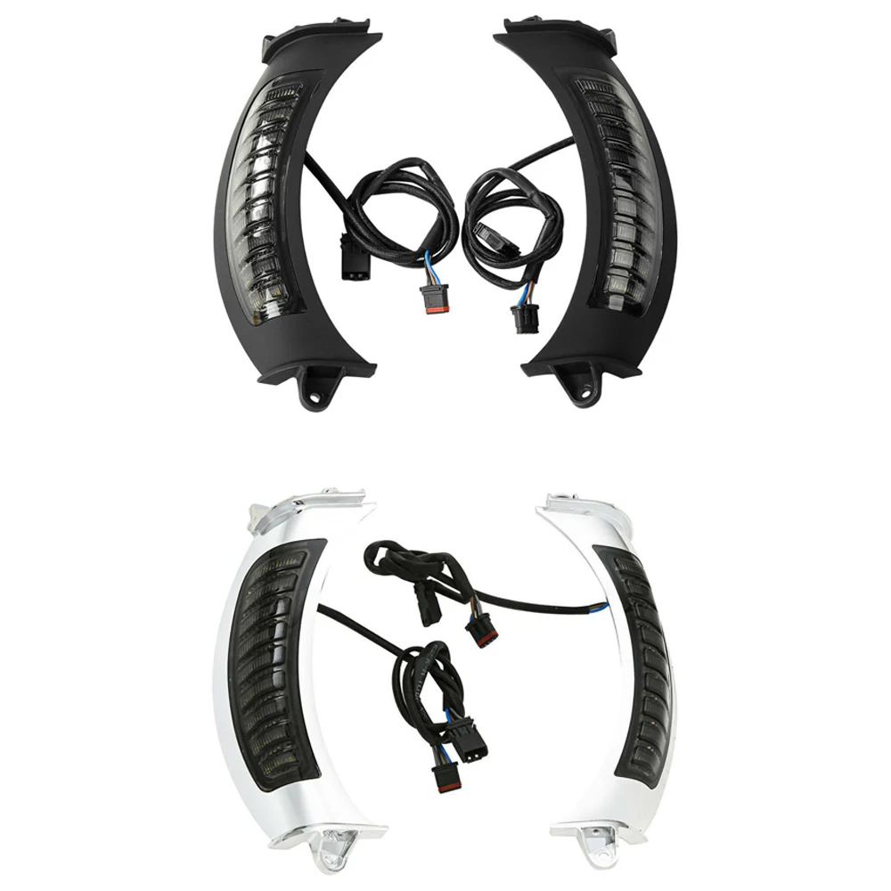 

2pcs Amber / White LED Running Turn Signal Lights For Road Glide 2015 2016 2017 2018 2019 2020 Motorcycle side Light