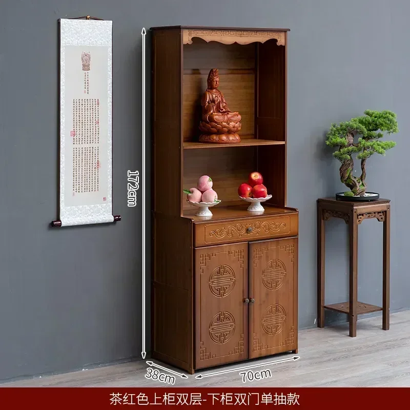 TTBuddha Niche Clothes Closet Bamboo Household Economical Shrine Altar Guanyin God Of Wealth Altar