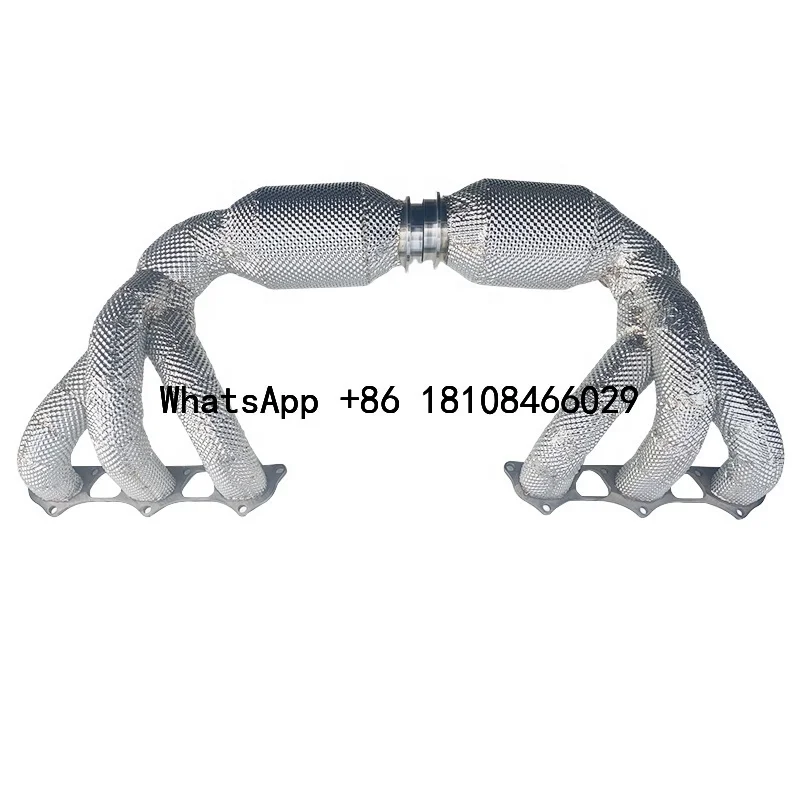 

OEM High Performance Stainless Steel Exhaust Pipes Downpipe Manifold with Heat shield For PORSCHE 911 GT3 3.8T catted downpipe