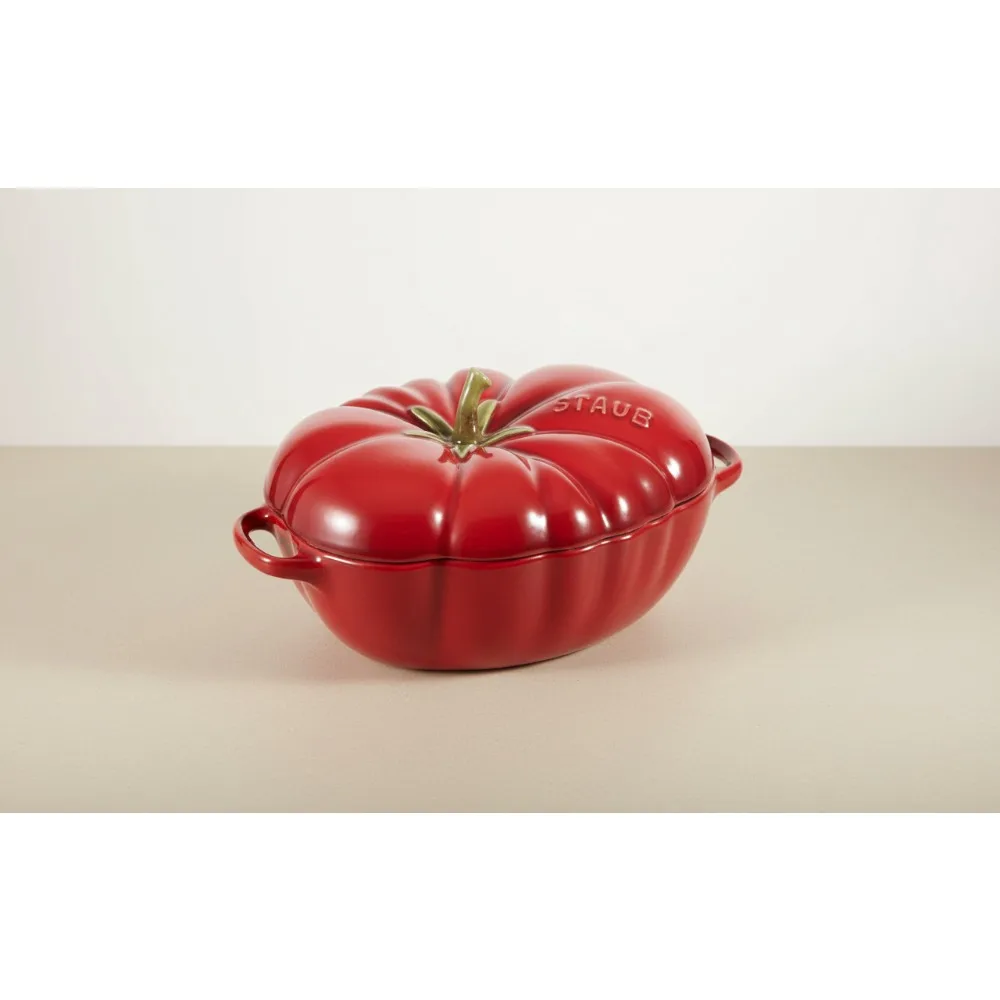 

16oz Mini Dutch Oven Ceramic Pot, Cherry Red, Dishwasher & Oven Safe, Ideal for Baking & Serving