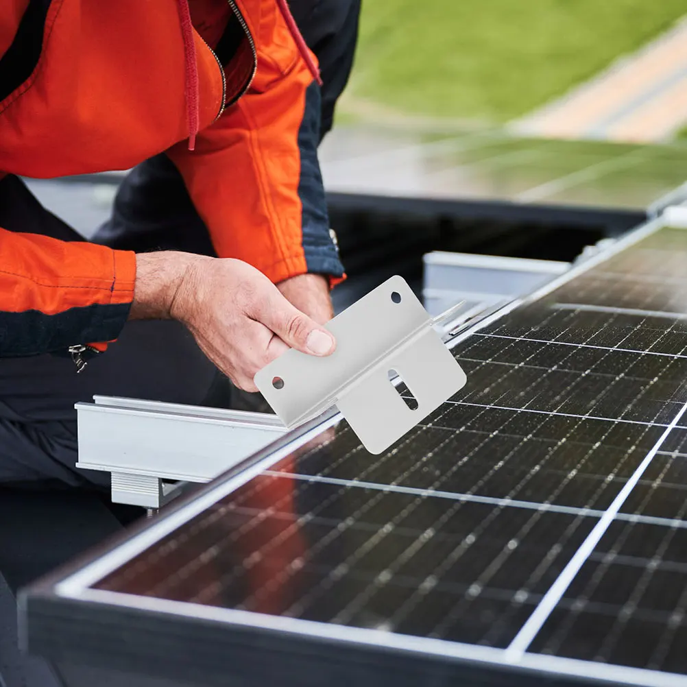 

8 Pieces Solar Panel Brackets Aluminum Alloy Durable Material Easy Install Household Outdoor Use Rack Mount Set