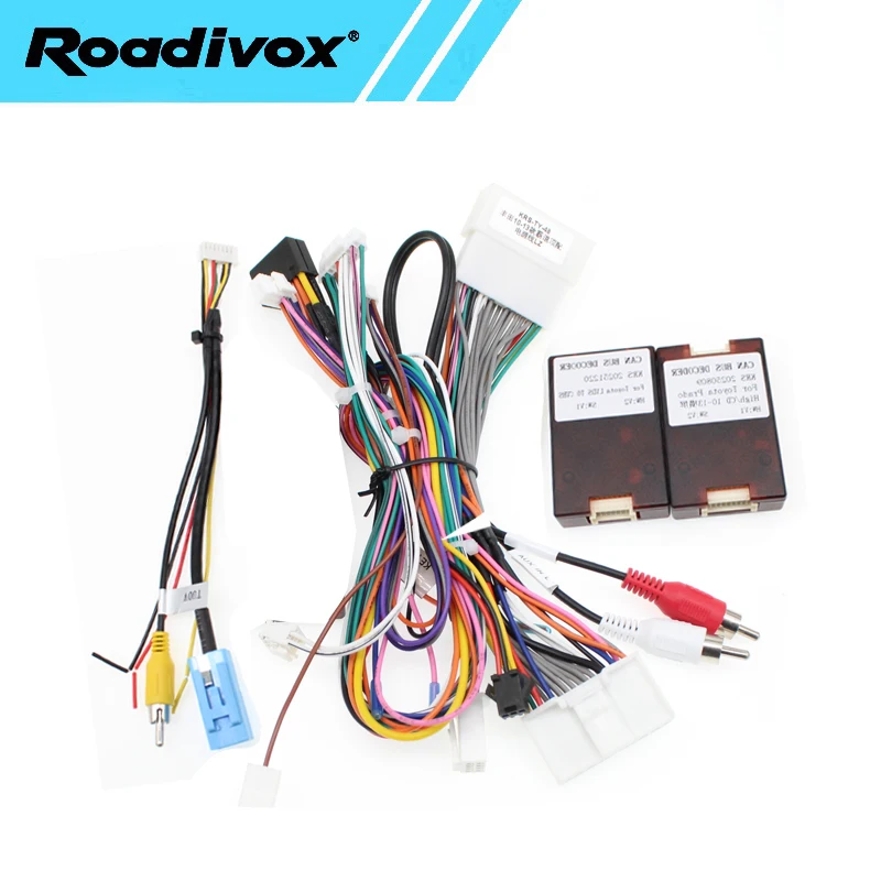 Car Radio Wire Harness Power Adapter For Toyota Prado 2010 2013 16pin Android Stereo GPS Multimedia Cable
