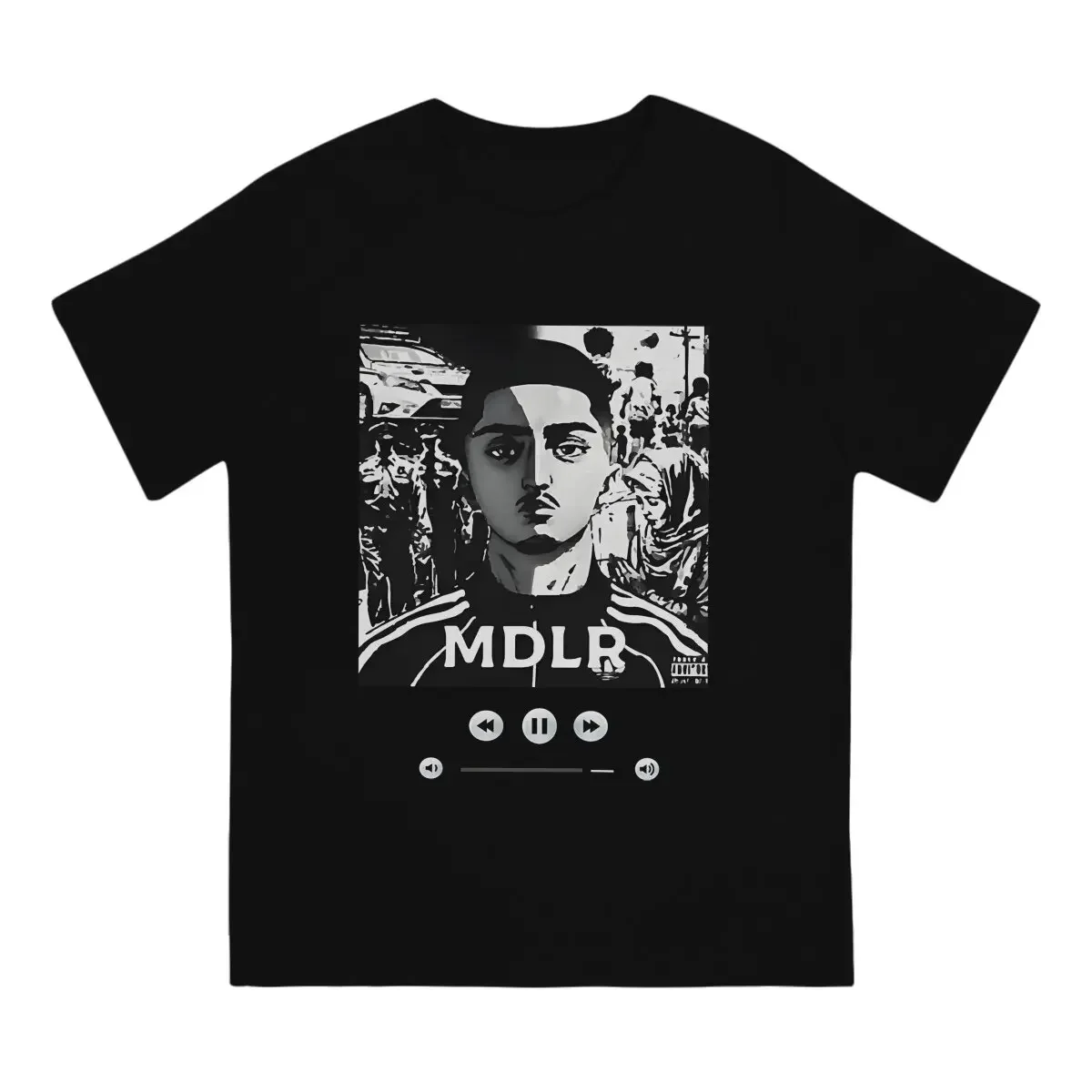 Poster T-Shirt Men MORAD M.D.L.R Vintage Cotton Tee Shirt Crewneck Short Sleeve T Shirts Adult Tops