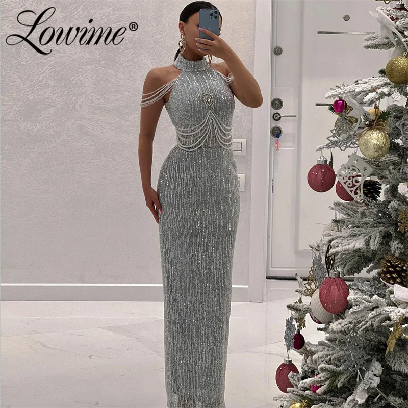 Aso Ebi Glitter Prom Dress Evening Gowns 2024 Customize Party Second Reception Birthday Engagement Gowns Dresses Robe De Soiree