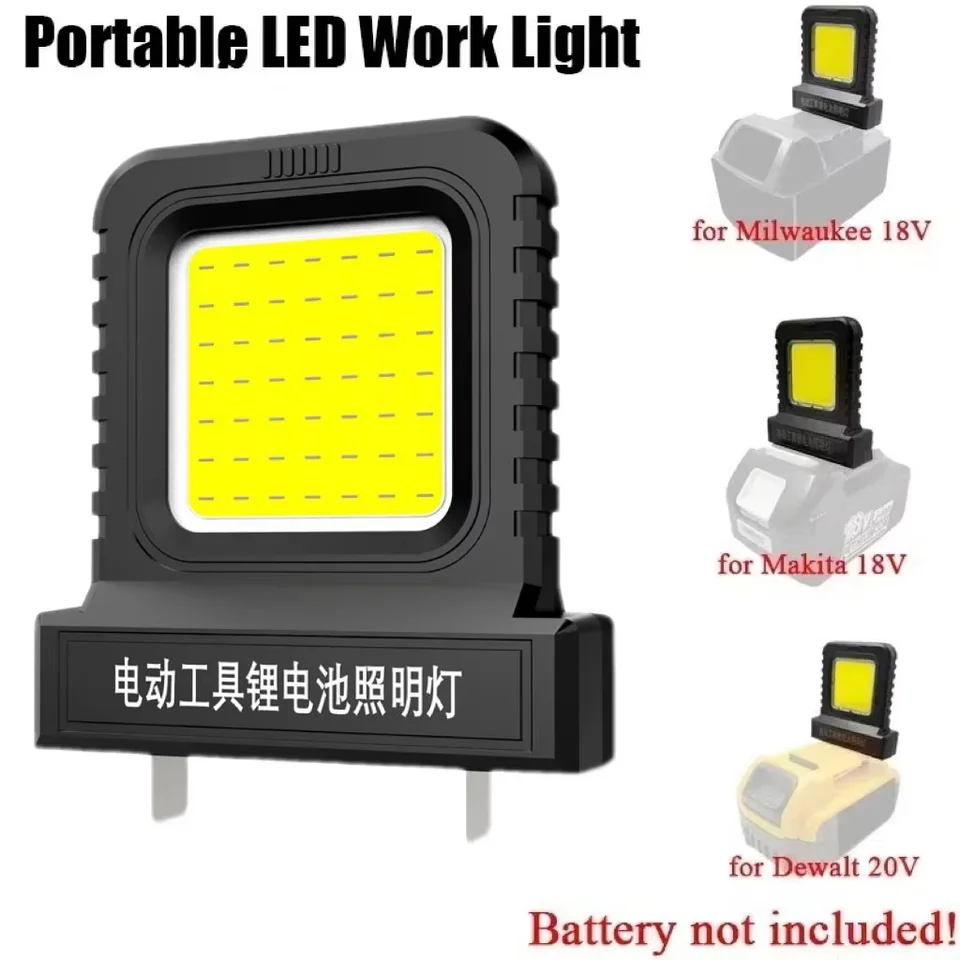 

E9 21V Electric Tool with Universal Lithium Battery Powered LED Auto Repair Work Light Floodlight for Long Term Outdoor Working