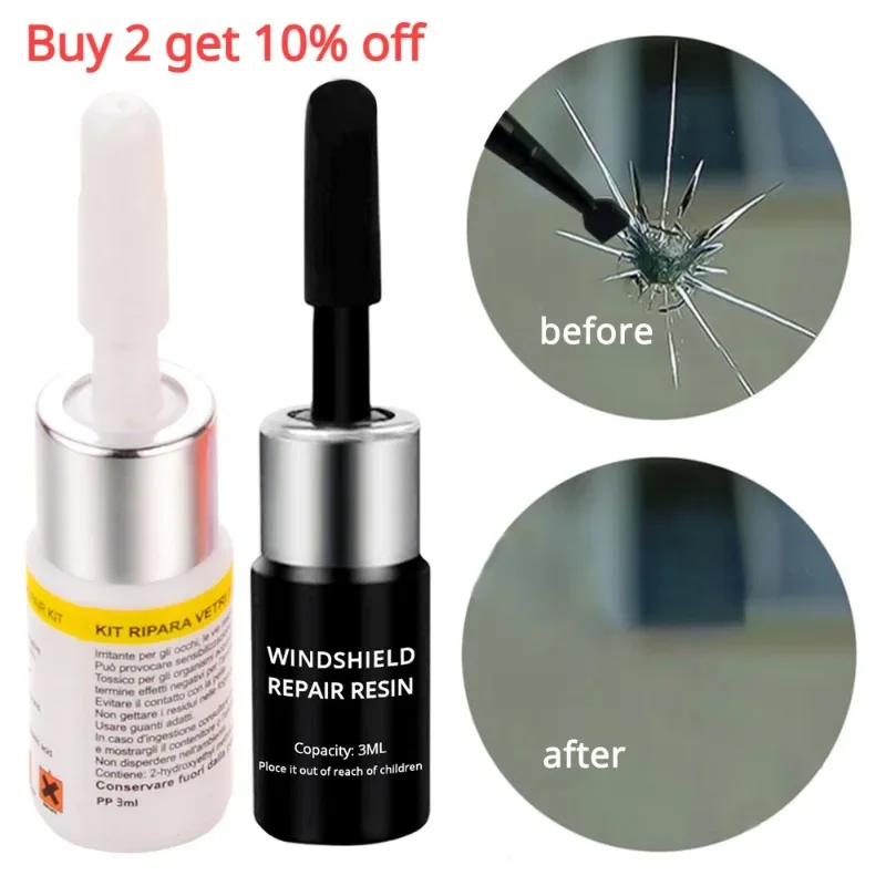 Car Windshield Cracked Repair Tool Vehicle Casement Fix Glue Glass Curing Glue Auto Glass Scratch Crack Restore Car Tools