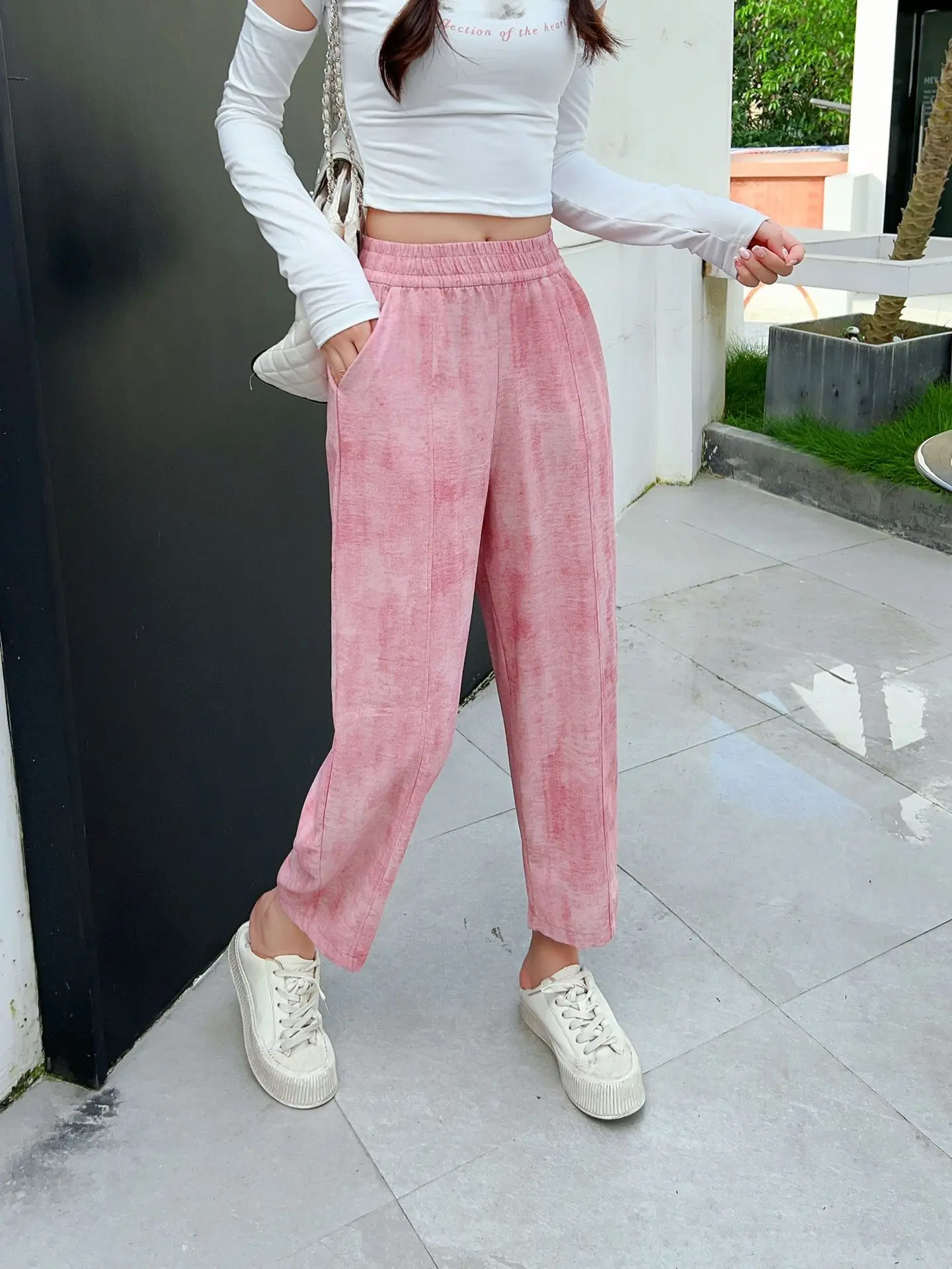 2024 Fashion Full Length Casual Pants for Women Pant Sets Tie Dye Pant Suits Pant Suits New Ywo Piece Set New Sale 여성여름옷