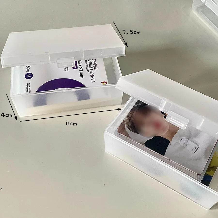 SKYSONIC 1 قطعة صندوق تخزين بلوري ، منظم قرطاسية شفاف ، مناسب لأكمام البطاقات والبطاقات البريدية ، حامل مكتب #1